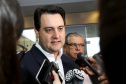 O governador Carlos Massa Ratinho Junior particiou nesta segunda-feira (21) do evento de premiação do Concurso Agrinho 2019. Promovido pela Federação da Agricultura do Paraná (Faep), com a parceria do Governo do Estado, o programa envolve, todo ano, aproximadamente 800 mil alunos e mais de 50 mil professores. Pinhais,21/10/2019 Foto:Jaelson Lucas / AEN