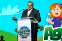O governador Carlos Massa Ratinho Junior particiou nesta segunda-feira (21) do evento de premiação do Concurso Agrinho 2019. Promovido pela Federação da Agricultura do Paraná (Faep), com a parceria do Governo do Estado, o programa envolve, todo ano, aproximadamente 800 mil alunos e mais de 50 mil professores. Pinhais,21/10/2019 Foto:Jaelson Lucas / AEN
