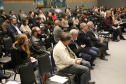 As ações desenvolvidas pela Sanepar para a segurança de suas barragens foram apresentadas nesta segunda-feira (21), durante o I Simpósio Nacional de Segurança de Barragens para Abastecimento e Irrigação, em Curitiba. Promovido pela Sanepar, pelo Comitê Brasileiro de Barragens (CBDB) e pelo Instituto de Engenharia do Paraná (IEP), o evento reuniu especialistas do segmento de abastecimento de água e de irrigação para debater a segurança desses empreendimentos. Foto: Sanepar