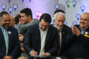 O governador Carlos Massa Ratinho Junior anuncia nesta segunda-feira (21) a liberação de R$ 50 milhões para ações da área da saúde.   Curitiba, 21/10/2019 - Foto: Geraldo Bubniak/AEN