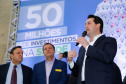 O governador Carlos Massa Ratinho Junior anuncia nesta segunda-feira (21) a liberação de R$ 50 milhões para ações da área da saúde. Curitiba, 21/10/2019 