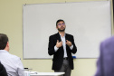 A empresa pública Portos do Paraná voltou a se reunir com o Conselho Temático de Infraestutura do G7, no Sindicato e Organização das Cooperativas do Estado do Paraná (Ocepar). Nesta terça-feira (22), esteve em debate a construção do Plano Ferroviário Paranaense, proposto pelo setor produtivo. A ideia é aumentar a participação do modal no transporte de cargas, com a reestruturação da malha ferroviária. Foto: Ocepar