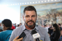 O governador Carlos Massa Ratinho Junior confirma nesta terça-feira (22) recursos para investimentos em infraestrutura escolar. Serão emitidas ordens de serviço para início de obras de reparos e melhorias e autorizadas novas licitações, envolvendo mais de 100 escolas, em todas as regiões do Estado. Na foto o prefeito de Fazenda Rio Grande, Marcio Wozniack.   Curitiba, 22/10/2019 - Foto: Geraldo Bubniak/AEN