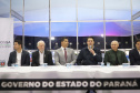 O governador concede coletiva à imprensa.Ponta Grossa, 23-10-19.Foto: Arnaldo Alves / AEN.