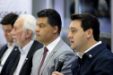 O governador concede coletiva à imprensa.Ponta Grossa, 23-10-19.Foto: Arnaldo Alves / AEN.