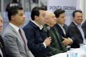 O governador concede coletiva à imprensa.Ponta Grossa, 23-10-19.Foto: Arnaldo Alves / AEN.
