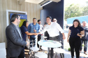 O governador Carlos Massa Ratinho Junior e o presidente da Rumo João Alberto Abreu, assinam protocolo de intenções para revitalização da linha ferrea, entre Morretes e Antonina, litoral paranaense. Participaram: prefeito de Ponta Grossa, Marcelo Rangel; secretário de Infraestrutura e Logística, Sandro Alex; Ponta Grossa, 23-10-19.Foto: Arnaldo Alves / AEN