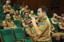 O Batalhão de Polícia Rodoviária (BPRv) promoveu nessa quinta-feira (24), em Curitiba, o IV Seminário do BPRv. Os 56 comandantes dos postos rodoviários de todo o Estado participaram das atividades no auditório do Departamento de Estradas e Rodagens (DER). As palestras tiveram temas diferenciados para abordar as ações desenvolvidas pelos policiais nas rodovias.na foto,  Ten Cel QOPM Olavo Vianei Francischett Nunes, Comandante do BPRv. 