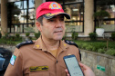 O Batalhão de Polícia Rodoviária (BPRv) promoveu nessa quinta-feira (24), em Curitiba, o IV Seminário do BPRv. Os 56 comandantes dos postos rodoviários de todo o Estado participaram das atividades no auditório do Departamento de Estradas e Rodagens (DER). As palestras tiveram temas diferenciados para abordar as ações desenvolvidas pelos policiais nas rodovias.Na foto, Ten Cel QOPM Olavo Vianei Francischett Nunes, Comandante do BPRv.