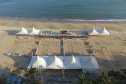 Os Jogos de Aventura e Natureza são palco do Caiobá Open de Beach Tennis, que faz parte do Circuito Mundial da Federação Internacional de Tênis (ITF, sigla em inglês). O evento começou nesta quinta-feira (24) e segue até domingo (27) na Praia Mansa, em Matinhos. Foto: Divulgação/ Esporte Paraná