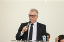 O governador Carlos Massa Ratinho Junior e a presidente do IBGE (Instituto Brasileiro de Geografia e Estatística), Susana Cordeiro Guerra, divulgam nesta sexta-feira (25), no Palácio Iguaçu, os números do Censo Agropecuário 2017.  Na foto,  diretor de Crédito e Estudos Econômicos do Ministério da Agricultura, Pecuária e Abastecimento , Wilson Vaz de Araújo. Curitiba, 25/10/2019 - Foto: Geraldo Bubniak/AEN