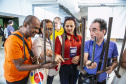 Um grupo de 45 integrantes do Movimento Brasileiro de Mulheres Cegas e com Baixa Visão visitou no sábado (26) o Museu Oscar Niemeyer (MON) com representantes de vários Estados brasileiros. Foto:Marcos Cantuario