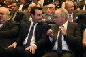 O governador Carlos Massa Ratinho Junior participou nesta segunda-feira (28), em Curitiba, da solenidade de posse da nova diretoria da Fiep, que será liderada pelo empresário Carlos Valter Martins Pedro nos próximos quatro anos. Ele substitui Edson Campagnolo no comando da federação. Foto: José Fernando Ogura/AEN