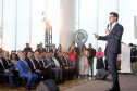 O governador Carlos Massa Ratinho Junior e o presidente da Copel, Daniel Slaviero, lançam nesta terça-feira (29) o Programa Paraná Trifásico, em Curitiba
