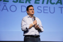 O controlador-geral do Estado, Raul Siqueira, reforçou nesta quinta-feira (31) o compromisso da atual administração estadual com a ética e a integridade, em sua palestra no evento Governo 5.0, em Foz do Iguaçu. Ele apresentou as ações da Controladoria-Geral do Estado no combate à corrupção, que envolvem as coordenadorias da CGE. Foto: José Fernando Ogura/AEN
