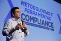 O controlador-geral do Estado, Raul Siqueira, reforçou nesta quinta-feira (31) o compromisso da atual administração estadual com a ética e a integridade, em sua palestra no evento Governo 5.0, em Foz do Iguaçu. Ele apresentou as ações da Controladoria-Geral do Estado no combate à corrupção, que envolvem as coordenadorias da CGE. Foto: José Fernando Ogura/AEN
