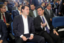 O governador Carlos Massa Ratinho Junior, participa da cerimônia de inauguração da Delegacia Modelo de Investigação e Análise Financeira, na superintendência da Polícia Federal no Estado do Paraná. Participaram: Ministro da Justiça e Segurança Pública, Sergio Moro; diretor Geral da Polícia Federal, Maurício Valeixo; secretário de Segurança, Romulo Marinho; entre outros.Curitiba, 01-11-19.Foto: Arnaldo Alves / AEN.