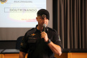 Curitiba, 05 de novembro de 2019. Aula Inaugural do Curso de Rondas Ostencivas de Natureza Especial. Foto: Palestrante Ten Cel Bento Franco. Comandante do Batalhão ROTAM da Polícia Militar do Estado de Goiás. 