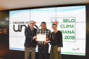 O Prêmio Selo Clima Paraná 2019 foi entregue nesta quinta-feira (07) a 36 empresas que, voluntariamente, decidiram medir, divulgar e reduzir as emissões de gases de efeito estufa, causadores do aquecimento global e das mudanças climáticas. O mais importante deles é o dióxido de carbono (CO2). Foto: Denis Ferreira Netto/AEN
