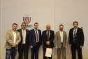 Os projetos do Corredor Oeste de Exportação - Nova Ferroeste, que deverá ligar Maracaju (MS) ao Porto de Paranaguá, incluindo o ramal Cascavel a Foz do Iguaçu, foram apresentados aos empresários da RZD International, uma operadora do sistema ferroviário russo. Foto: Divulgação/SEPL