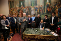 Lançamento de Livro e homenagem de universidades estaduais ao ex-governador Paulo Pimentel, no Salão Nobre do Palácio Iguaçu em Curitiba.   11/11/2019  -  Foto: Geraldo Bubniak/AEN