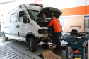 Cerca de 90% da frota de veículos oficiais do Estado está em circulação e com a manutenção em dia. Em quase três meses – entre 1º de agosto e 20 de outubro – foram reparados 8.431 veículos a um custo médio de R$ 833 por conserto. No mesmo período do ano anterior, foram reparados 5.396 veículos, a um valor médio de R$ 1.136 por conserto. O custo médio por reparo caiu 26,6%.Curitiba, 18/11/2019 - Foto: Ari Dias/AEN
