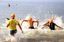 TRIATHLON – É um esporte de resistência composto por três modalidades: natação, ciclismo e corrida. Elas são disputadas nesta ordem e o vencedor é o atleta que cruzar por primeiro a linha de chegada da corrida.Foto Gilson Abreu/AEN