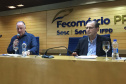 O Conselho Paranaense de Turismo (Cepatur) promoveu nesta segunda feira (25), sua 78° reunião ordinária. O encontro, realizado no auditório da Fecomércio, em Curitiba, foi aberto pelo presidente do Conselho, Antônio Azevedo, e o secretário do Desenvolvimento Sustentável e do Turismo, Márcio Nunes, falou sobre o desafio que é comandar. Foto: Edson Thomaz/SEDEST