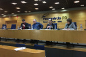 O Conselho Paranaense de Turismo (Cepatur) promoveu nesta segunda feira (25), sua 78° reunião ordinária. O encontro, realizado no auditório da Fecomércio, em Curitiba, foi aberto pelo presidente do Conselho, Antônio Azevedo, e o secretário do Desenvolvimento Sustentável e do Turismo, Márcio Nunes, falou sobre o desafio que é comandar. Foto: Edson Thomaz/SEDEST