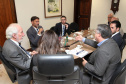 Paraná e Reino Unido têm interesse em fortalecer o intercâmbio econômico e as relações comerciais. Possíveis parcerias nas áreas de infraestrutura, agricultura, biocombustíveis, saúde e educação foram discutidas nesta terça-feira (26) pelo vice-governador Darci Piana e o embaixador britânico no Brasil, Vijay Rangarajan, em reunião no Palácio Iguaçu. Foto: Ari Dias/AEN