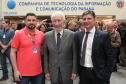A Celepar comemorou nesta quarta-feira, 27 de novembro, 55 anos de história dedicada a facilitar a vida do cidadão paranaense. No evento de comemoração, com a presença do vice-governador Darci Piana, foi anunciado mais um projeto inovador, o CeleparLand, e também apresentada a nova identidade visual da empresa. Curitiba, 27/11/2019- Foto: Ari Dias/AEN