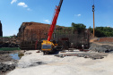 O canteiro de obras da Pequena Central Hidrelétrica (PCH) Bela Vista está movimentado. Cerca de 300 pessoas já trabalham no empreendimento que está sendo construído no Rio Chopim, entre os municípios de Verê e São João, no Sudoeste do Estado. Foto: Copel