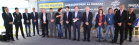 O vice-governador Darci Piana, o diretor-presidente da Companhia de Saneamento do Paraná (Sanepar), Claudio Stabile, e o vice-prefeito de Curitiba, Eduardo Pimentel, inauguraram nesta quarta-feira (4) a nova estação elevatória de água tratada e a usina fotovoltaica (energia solar) flutuante na captação do Sistema Passaúna. Foto: Sanepar