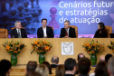 O governador Carlos Massa Ratinho Junior afirmou nesta quinta-feira (5) que a modernização do Estado passa pelo papel de fiscalização do Ministério Público do Paraná (MPPR) e pela construção de políticas conjuntas de atendimento social. Ele participou do Congresso Estadual do MPPR e de uma sessão plenária sobre planejamento estratégico do órgão, que acontecem em Curitiba.Foto Gilson Abreu/AEN