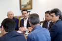 O governador Carlos Massa Ratinho Junior conheceu nesta segunda-feira (09) o projeto de construção do Aeroporto Regional do Sudoeste. Prefeitos, empresários e representantes da região apresentaram, em reunião no Palácio Iguaçu, detalhes do terminal que seria erguido em Renascença.Foto:Jaelson Lucas / AEN