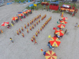 Os 35 formandos do Curso de Guarda-Vidas turma 2019/2020 festejaram nesta quinta-feira (06/02), em Matinhos (PR), a conclusão de um dos cursos mais desejados do Corpo de Bombeiros. Na cerimônia eles receberam o apito e a camisa do uniforme de guarda-vidas, itens que comprovam a aptidão dos bombeiros militares para atuar em resgates em meio líquido. - Curitiba, 06/02/2020  - Foto: Divulgação SESP