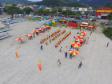 Os 35 formandos do Curso de Guarda-Vidas turma 2019/2020 festejaram nesta quinta-feira (06/02), em Matinhos (PR), a conclusão de um dos cursos mais desejados do Corpo de Bombeiros. Na cerimônia eles receberam o apito e a camisa do uniforme de guarda-vidas, itens que comprovam a aptidão dos bombeiros militares para atuar em resgates em meio líquido. - Curitiba, 06/02/2020  - Foto: Divulgação SESP