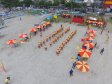 Os 35 formandos do Curso de Guarda-Vidas turma 2019/2020 festejaram nesta quinta-feira (06/02), em Matinhos (PR), a conclusão de um dos cursos mais desejados do Corpo de Bombeiros. Na cerimônia eles receberam o apito e a camisa do uniforme de guarda-vidas, itens que comprovam a aptidão dos bombeiros militares para atuar em resgates em meio líquido. - Curitiba, 06/02/2020  - Foto: Divulgação SESP