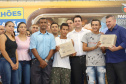 Cerca de 1.100 estudantes do Ensino Fundamental e Ensino Médio, de Sarandi, Noroeste do Paraná, são beneficiados com a nova estrutura da Escola Estadual Vereador Luiz Zanchim, inaugurada nesta sexta-feira (14), pelo governador Carlos Massa Ratinho Junior.  -  Sarandi, 14/02/2020  -  Foto: Jaelson Lucas/AEN