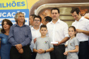Cerca de 1.100 estudantes do Ensino Fundamental e Ensino Médio, de Sarandi, Noroeste do Paraná, são beneficiados com a nova estrutura da Escola Estadual Vereador Luiz Zanchim, inaugurada nesta sexta-feira (14), pelo governador Carlos Massa Ratinho Junior.  -  Sarandi, 14/02/2020  -  Foto: Jaelson Lucas/AEN