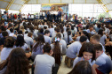 Cerca de 1.100 estudantes do Ensino Fundamental e Ensino Médio, de Sarandi, Noroeste do Paraná, são beneficiados com a nova estrutura da Escola Estadual Vereador Luiz Zanchim, inaugurada nesta sexta-feira (14), pelo governador Carlos Massa Ratinho Junior.  -  Sarandi, 14/02/2020  -  Foto: Jaelson Lucas/AEN