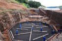 O governador Carlos Massa Ratinho Junior, junto com o ministro da Infraestrutura, Tarcísio Freitas, e o diretor-geral brasileiro da Itaipu Binacional, Joaquim Silva e Luna, vistoria nesta sexta-feira (28) as obras de construção da Ponte da Integração Brasil e Paraguai, em Foz do Iguaçu. O Governo do Paraná é o gestor da obra, que é financiada pela hidrelétrica binacional. - Curitiba, 28/02/2020 - Foto: Rodrigo Félix Leal/AEN