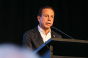 Goverandor Joao Doria do Estado de São Paulo.  Governadores de sete estados participam neste sábado (29), em Foz do Iguaçu, do sexto encontro do Consórcio de Integração Sul e Sudeste (Cosud). O encontro acontece no Hotel Wish.   29/02/2020 -  Foto: Geraldo Bubniak/AEN
