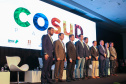 Governadores de sete estados participam neste sábado (29), em Foz do Iguaçu, do quinto encontro do Consórcio de Integração Sul e Sudeste (Cosud). O encontro acontece no Hotel Wish.   29/02/2020 -  Foto: Geraldo Bubniak/AEN