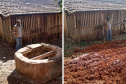 Poços e fossas com focos do mosquito da dengue estão sendo aterrados. Foto:Leandro Mello/Prefeitura de Barbosa Ferraz