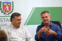 O secretário estadual da Saúde, Beto Preto, reuniu-se nesta segunda-feira (9)&#8354;om deputados federais que destinaram emendas para a construção do Centro Oncológico Hospital São Vicente de Paulo (Hospital do Câncer), em Guarapuava. Foto:SESA