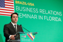 (Miami - Flórida, 09/03/2020) Governador do Paraná, Sr. Carlos Roberto Massa Jr, faz apresentações durante o almoço do Seminário Empresarial Brasil-Estados Unidos na Flórida.Foto: Alan Santos/PR