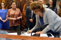 As Secretarias de Estado da Saúde e da Segurança Pública e Administração Penitenciária do Paraná renovam termo de cooperação técnica para o atendimento integral e humanizado às pessoas em situação de violência sexual. Foto: Antonio Américo/SESA