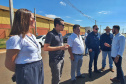 Prefeito Sérgio Onofre acompanhou instalação de elevatória compacta que vai atender Honpar e Jardim Paraná.Foto: Sanepar

