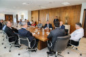 O Governador Carlos Massa Ratinho Junior recebe nesta quinta-feira (19),  representantes do Tribunal de Contas, Ministério Publico, Assembléia Legislativa e secretários de Estado para reunião de efeitos da Pandemia no Estado,  Curitiba, 19/03/2020 - Foto: Geraldo Bubniak/AEN